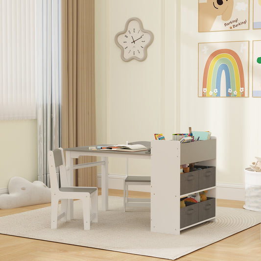 Ensemble table et chaises pour enfants avec rouleau — Lot de 3