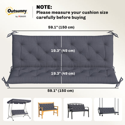 Coussin de balancelle 3 places avec dossier antidérapant