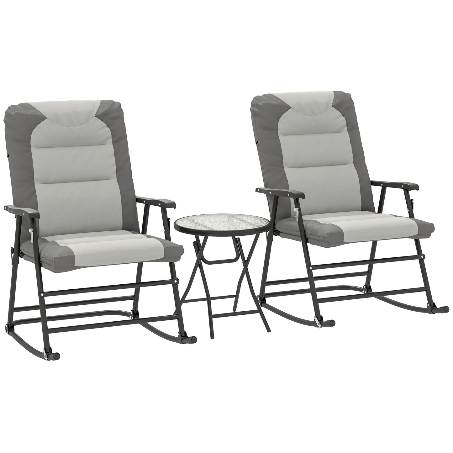 Ensemble chaise berçante pliable 3 pièces