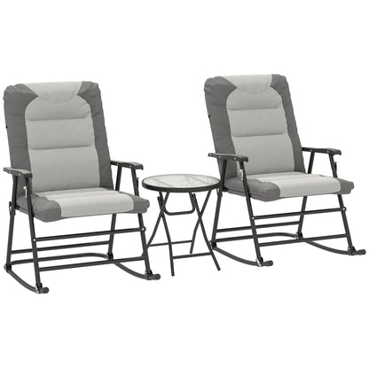 Ensemble chaise berçante pliable 3 pièces