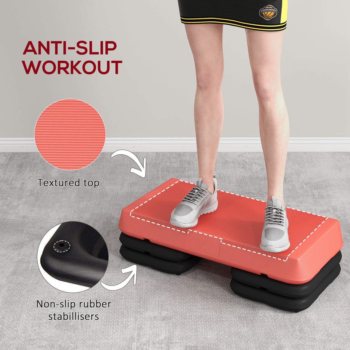 Plateforme d'aerobic ajustable à 3 hauteurs
