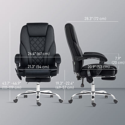 Chaise bureau massage inclinable avec repose-pieds ajustable