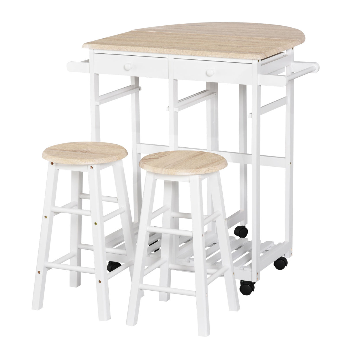 Desserte de cuisine rabattable — Lot de 3