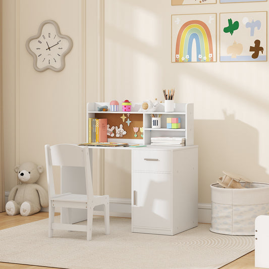 Bureau d'étude pour enfants avec rangement et chaise