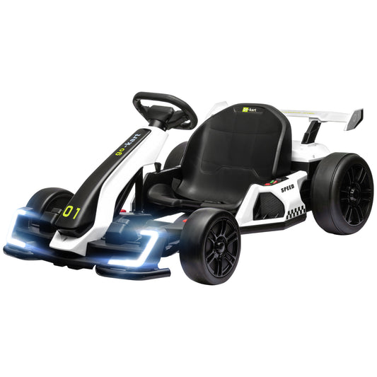 Aosom Kart Électrique 24V pour Enfants avec Siège Ajustable