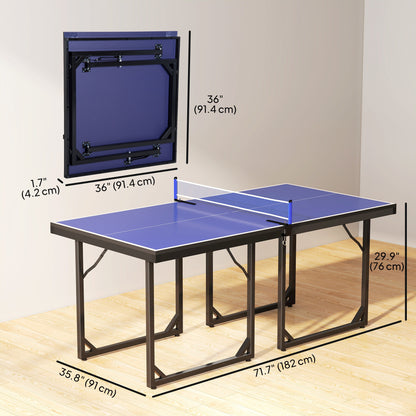 Table de ping-pong pliante compacte multiusage 6x3pi