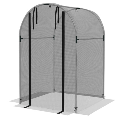 Cage de protection pour cultures avec porte zippée 122 x 244 cm