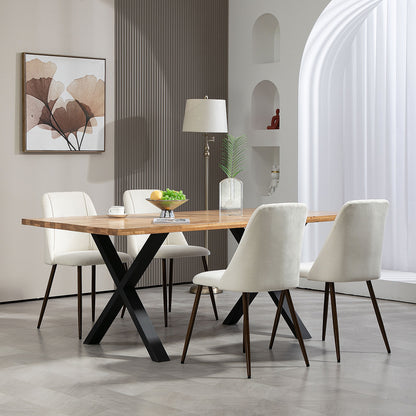 Chaises de salle à manger rembourrées velours ensemble 4