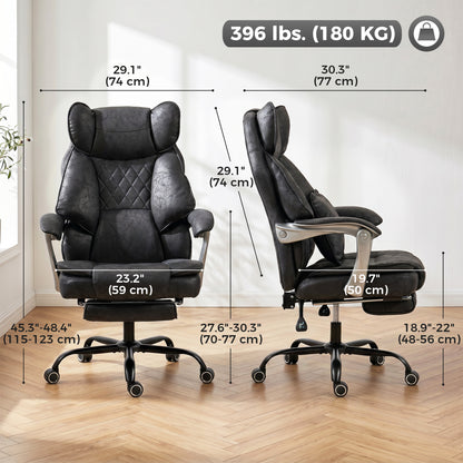Chaise de bureau exécutif grand confort inclinable 135°