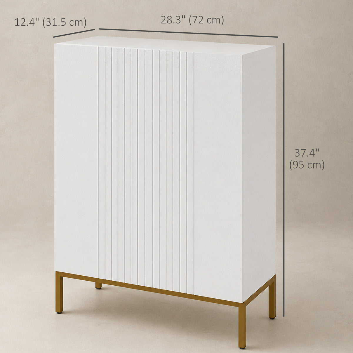 Meuble à chaussures de rangement avec étagères réglables
