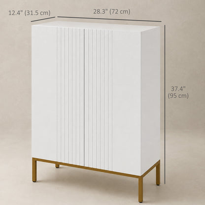 Meuble à chaussures de rangement avec étagères réglables