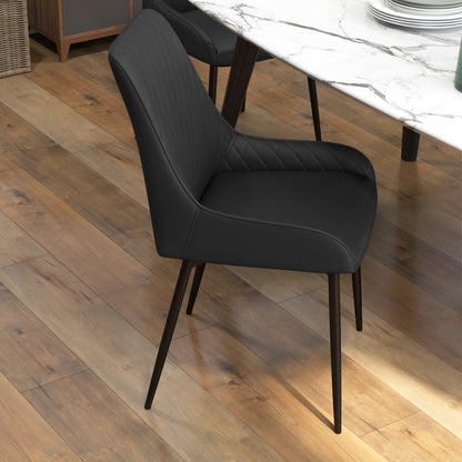 Chaises de salle à manger capitonnées ensemble de 4