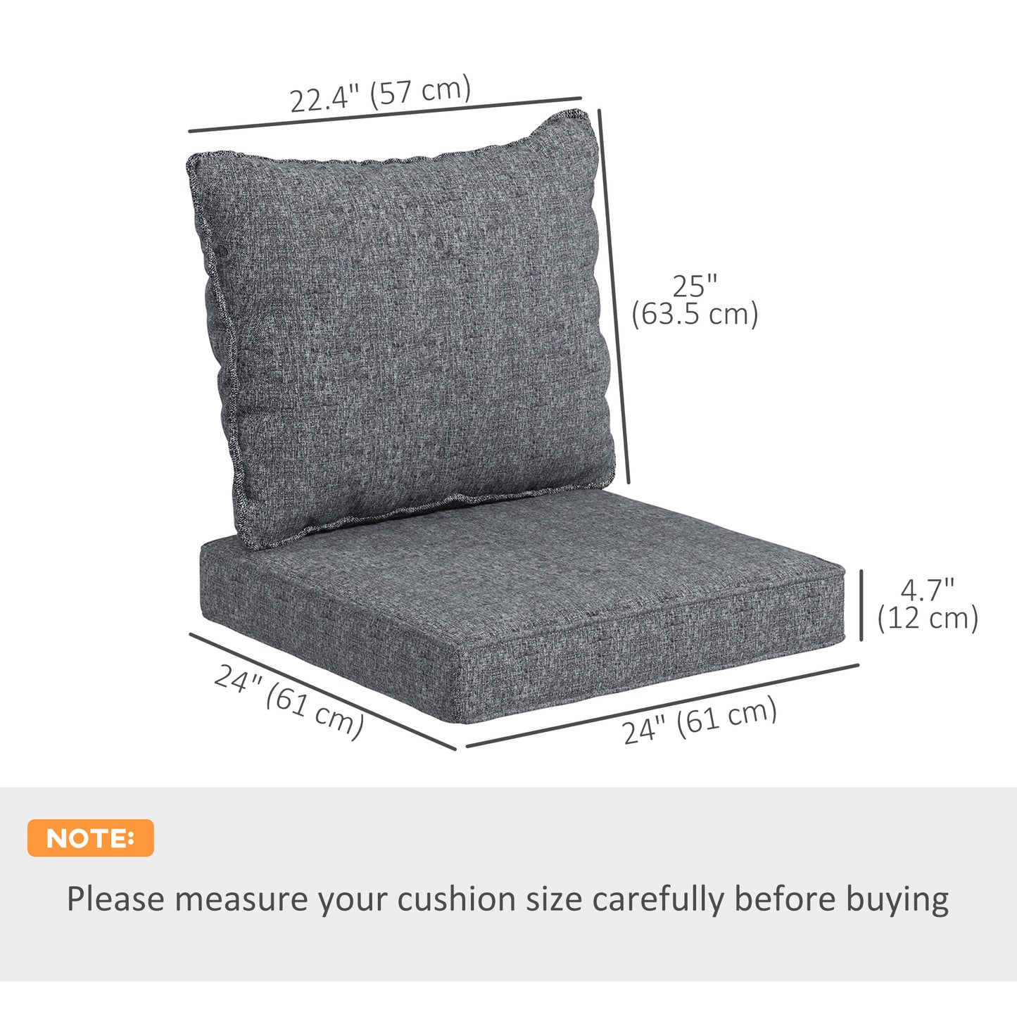 Coussins chaise patio 4 pièces avec dossier