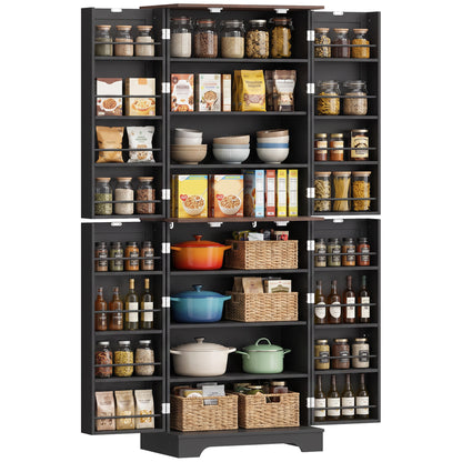 Armoire de cuisine haute de rangement style fermette