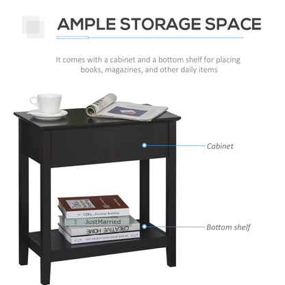 Table d'appoint rabattable avec armoire et étagère