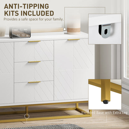 Meuble de rangement 120 cm avec portes et tiroirs