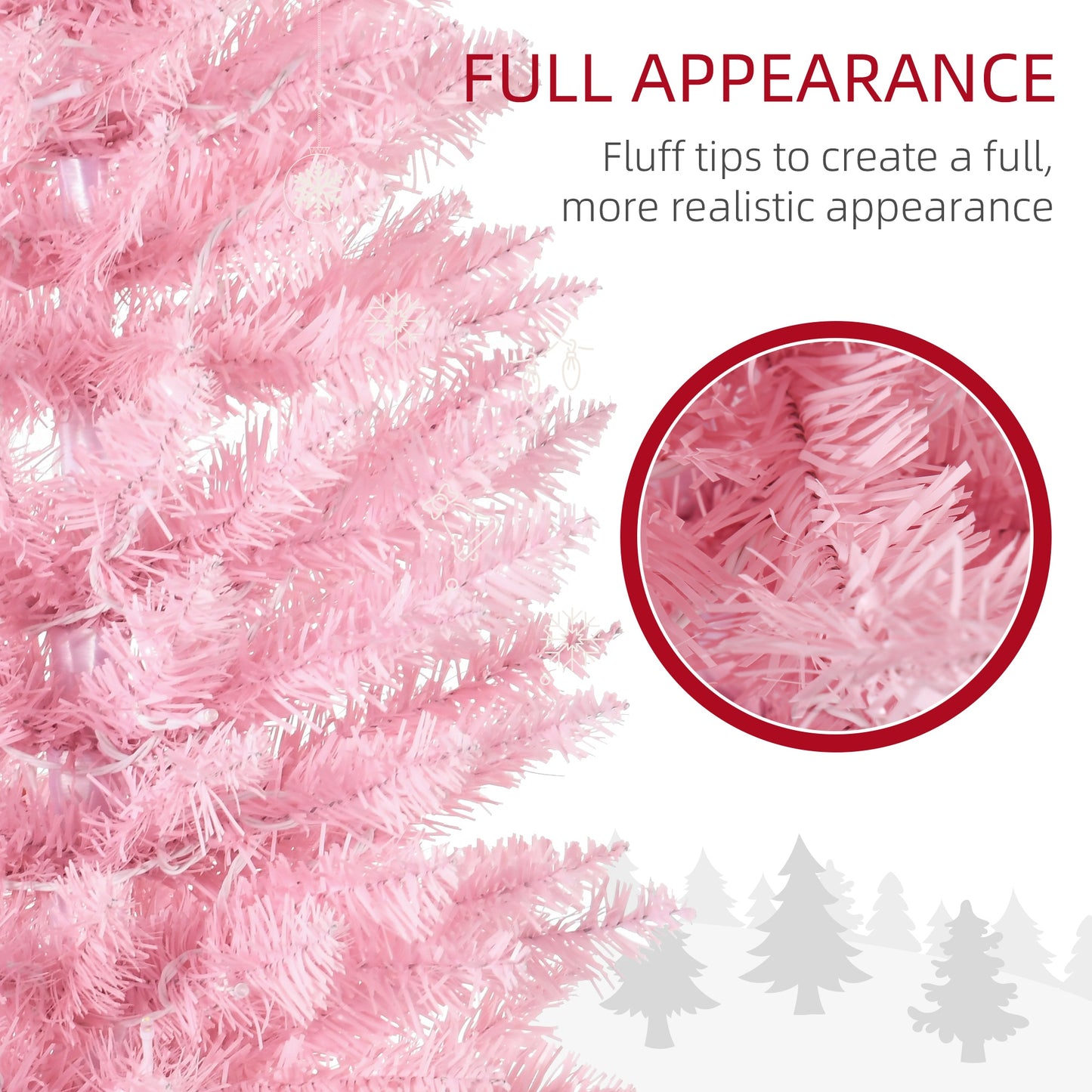Sapin de Noël artificiel mince pré-éclairé 6 pi