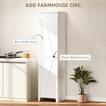 Armoire garde-manger cuisine 5 tablettes porte de grange 170cm