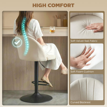 Tabourets de bar pivotants ajustables ensemble de 2