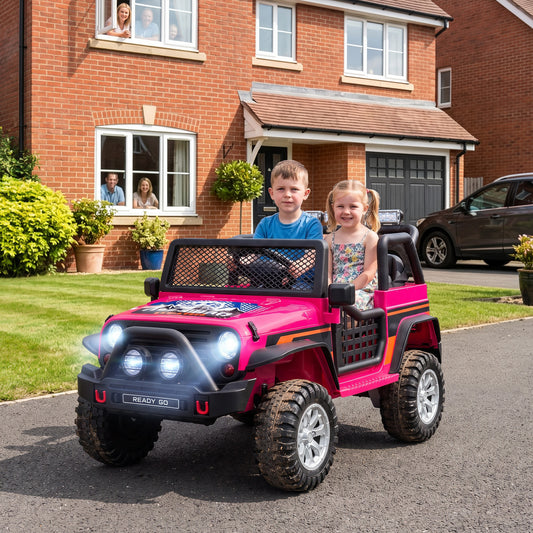 Voiture électrique biplace pour enfants avec télécommande
