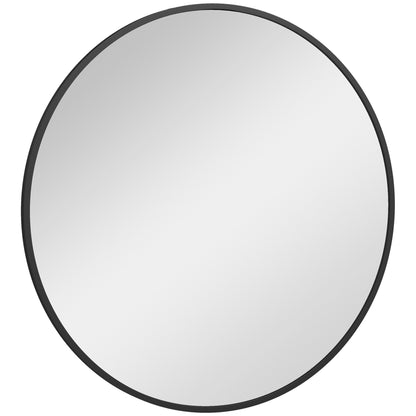 Miroir mural rond 91 cm cadre métallique décoratif
