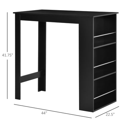 Table haute cuisine 3 tablettes rangement
