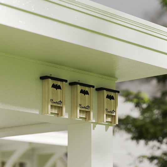 Nichoirs à chauves-souris en bois — Lot de 3