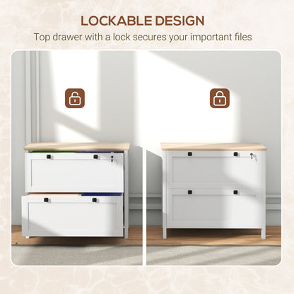 Classeur 2 tiroirs verrouillable avec barre ajustable