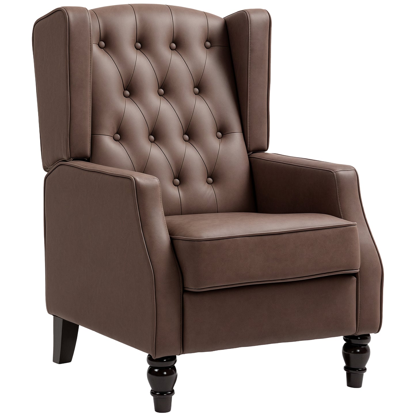 Fauteuil d'appoint cuir synthétique rembourrage épais — kaki