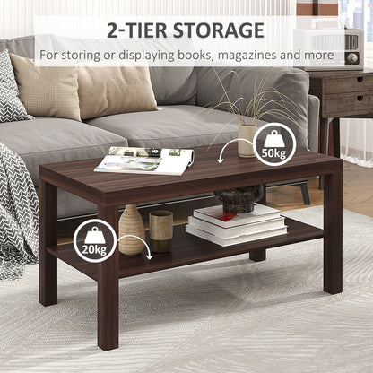 Table basse à deux niveaux en bois d'ingénierie