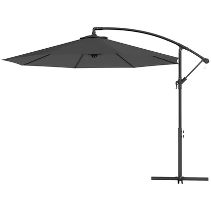 Parasol déporté patio 10 pieds cantilever avec base croisée