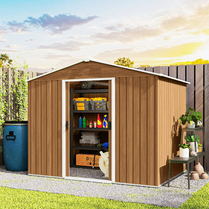 Abri de rangement extérieur 8' x 6' acier galvanisé