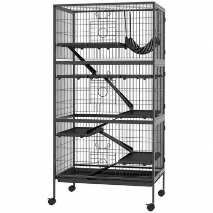 Cage pour petits animaux à roulettes sur 5 niveaux