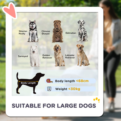 Poussette pliable pour grands chiens avec roues amortissantes