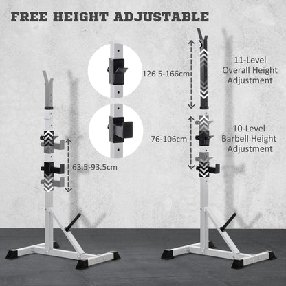 Support à squat ajustable robustesse acier — Lot de 2