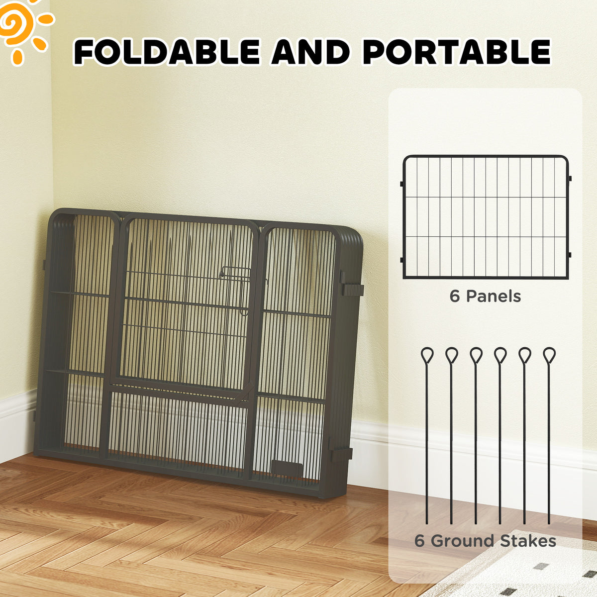 Parc pour chien robuste en acier modulable