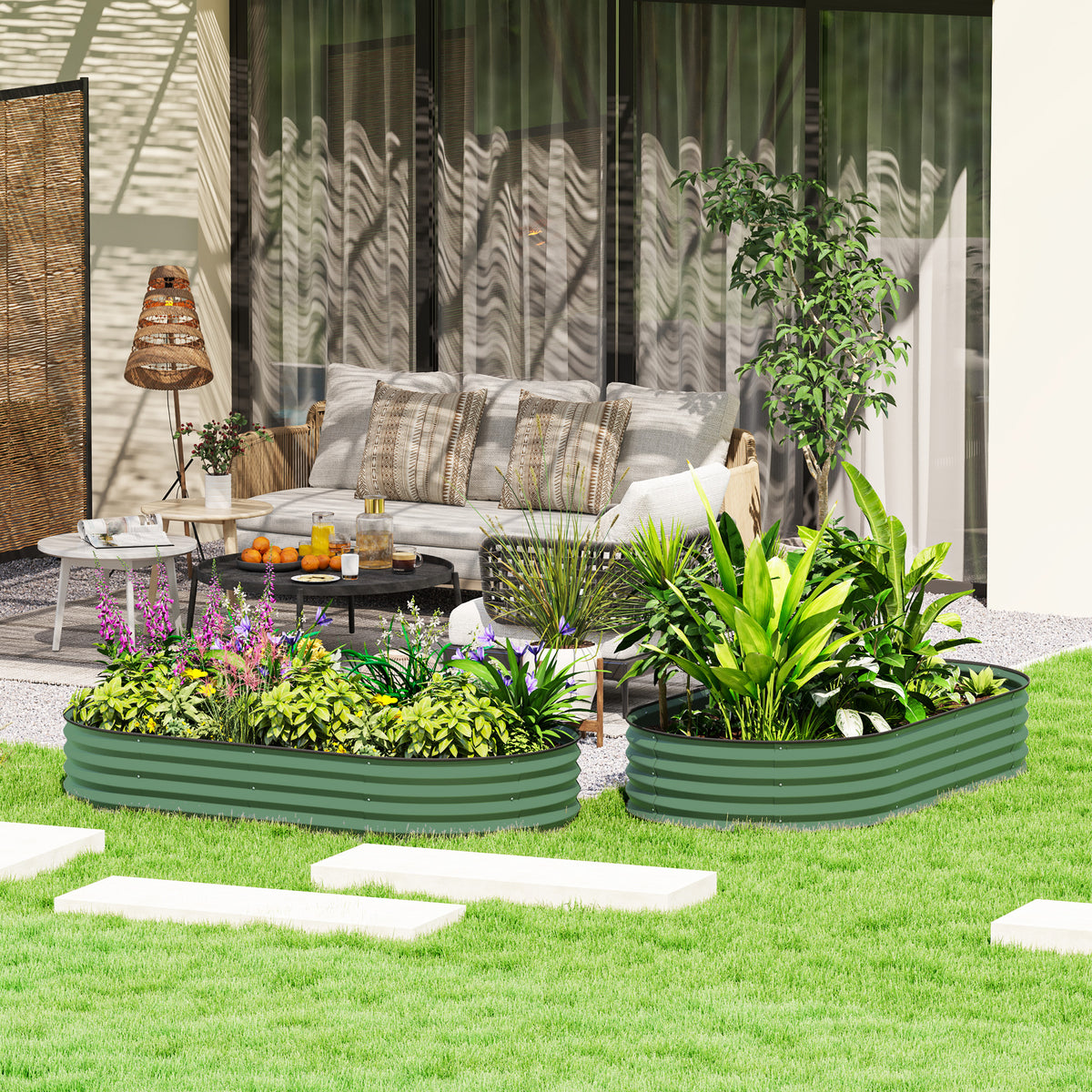 Bac de jardinage surélevé en acier galvanisé