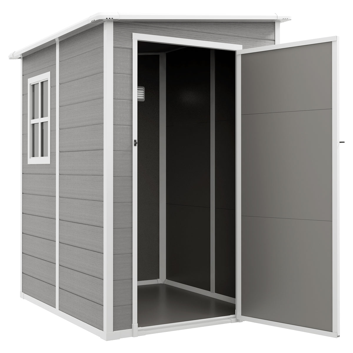 Abri de jardin appuyé 4x5 avec fenêtre verrouillable