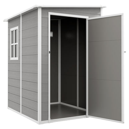 Abri de jardin appuyé 4x5 avec fenêtre verrouillable