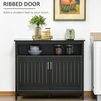 Buffet de cuisine console avec portes et tablettes réglables