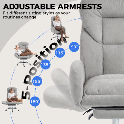 Chaise de bureau ergonomique avec repose-pieds