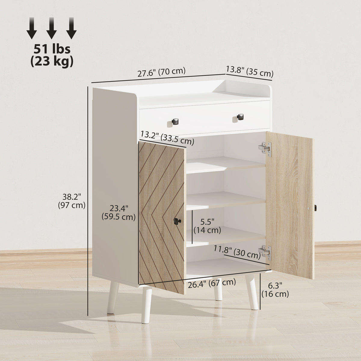 Meuble à chaussures moderne avec tiroir