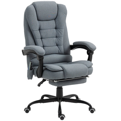 Chaise de bureau massante inclinable avec repose-pieds
