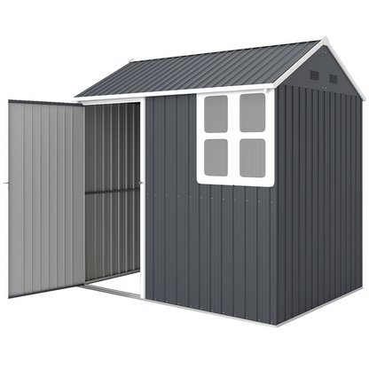 Abri de jardin métallique 2,6 m x 1,7 m — gris