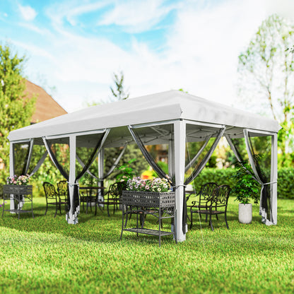 Tente gazebo pop-up 3x6m avec parois moustiquaire amovibles