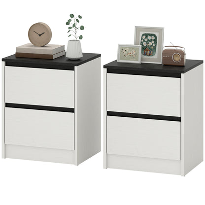 Tables de chevet modernes à tiroirs — Lot de 2