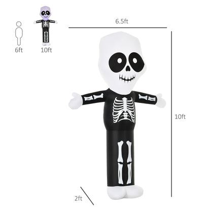 Squelette fantôme gonflable Halloween 10 pi avec DEL