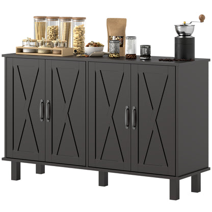 Buffet de cuisine portes de grange