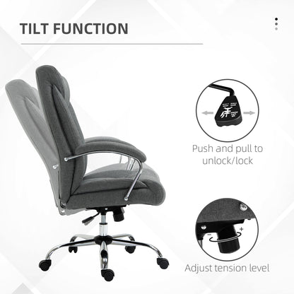 Chaise de bureau ergonomique pivotante dossier haut