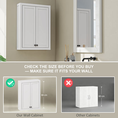Armoire murale salle de bain 2 portes ajustable